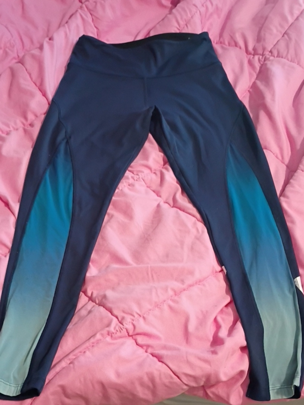 PINK Victoria's Secret Navy and Teal Ombre Leggings